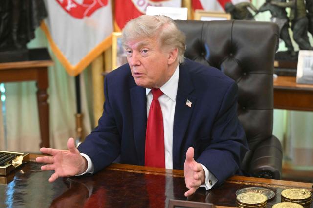 US President Donald Trump speaks after signing a presidential memo on pollution control in vehicles at the Oval Office of the White House in Washington, DC, on June 29, 2026. (Photo by SAUL LOEB / AFP)