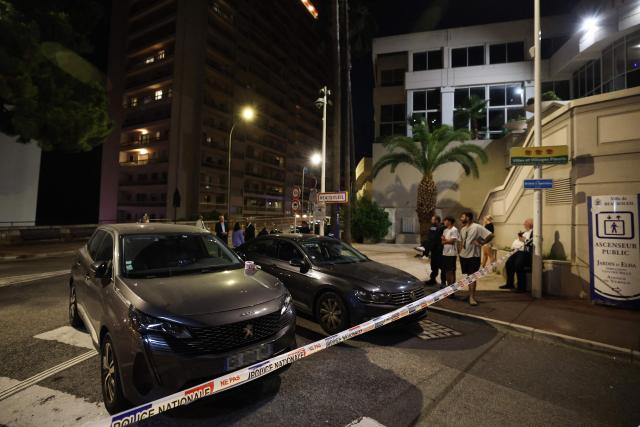 This photograph shows a police security tape near the area of an explosion that occurred in a residential building in Monaco, near the border with France on June 29, 2026. Three people were injured — two of them very seriously — in the explosion of an explosive device in Monaco in the evening. The blast at a residential building was "very likely an attack", Monaco's Minister of State (head of government) told AFP. Public prosecutor said a suspect had left a bag or package in the building's lobby before leaving. Nothing appeared for the moment to indicate why the building might have been targeted, he said. (Photo by Valery HACHE / AFP)