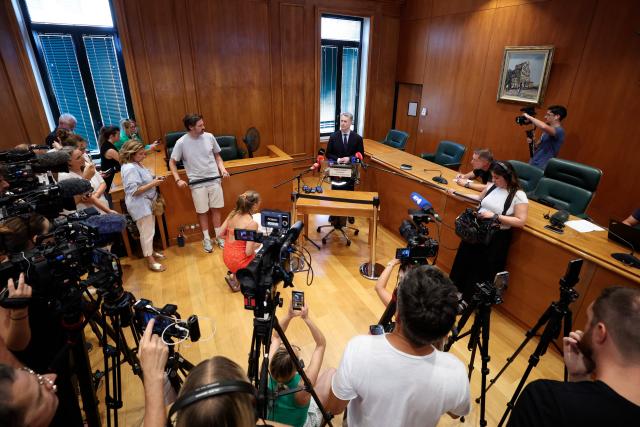 Monaco's Attorney General Stephane Thibault delivers a press conference in Monaco on June 30, 2026, a day after an alleged attack involving an explosive device at a residential building. The investigation into June 29th's explosion 'attack' in Monaco has been opened on the grounds of "attempted murder", and a "terrorist classification" has not been applied at this stage, the principalitys Attorney General said on June 30, 2026. However, he declined to confirm the identity of the alleged target, who, according to several sources, is a wealthy businessman of Ukrainian origin, Vadim Ermolaev, a permanent resident of Monaco. (Photo by Valery HACHE / AFP)