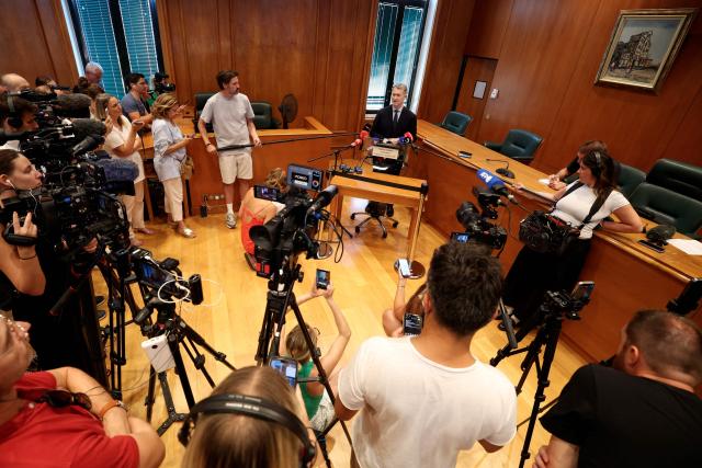 Monaco's Attorney General Stephane Thibault delivers a press conference in Monaco on June 30, 2026, a day after an alleged attack involving an explosive device at a residential building. The investigation into June 29th's explosion 'attack' in Monaco has been opened on the grounds of "attempted murder", and a "terrorist classification" has not been applied at this stage, the principalitys Attorney General said on June 30, 2026. However, he declined to confirm the identity of the alleged target, who, according to several sources, is a wealthy businessman of Ukrainian origin, Vadim Ermolaev, a permanent resident of Monaco. (Photo by Valery HACHE / AFP)