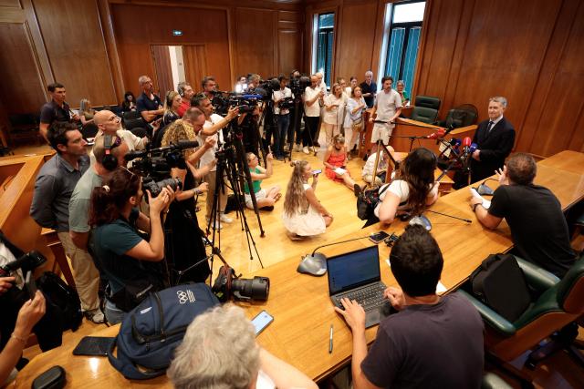 Monaco's Attorney General Stephane Thibault (R) delivers a press conference in Monaco on June 30, 2026, a day after an alleged attack involving an explosive device at a residential building. The investigation into June 29th's explosion 'attack' in Monaco has been opened on the grounds of "attempted murder", and a "terrorist classification" has not been applied at this stage, the principalitys Attorney General said on June 30, 2026. However, he declined to confirm the identity of the alleged target, who, according to several sources, is a wealthy businessman of Ukrainian origin, Vadim Ermolaev, a permanent resident of Monaco. (Photo by Valery HACHE / AFP)