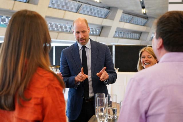 Britain's Prince William, Prince of Wales, (C) talks to participants as he attends a special event at the Tate Modern, bringing together the partners, national leaders, businesses and local organisations that make up the Homewards programme in London on June 30, 2026, to mark the third anniversary of the programme. (Photo by Alberto Pezzali / POOL / AFP)