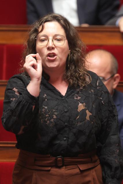 President of Ecologiste et Social parliamentary group Cyrielle Chatelain speaks during a session of questions to the government at The National Assembly, France's lower house of parliament in Paris on June 30, 2026. (Photo by Kenzo TRIBOUILLARD / AFP)