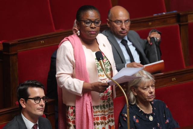 Rassemblement National's MP Anchya Bamana speaks during a session of questions to the government at The National Assembly, France's lower house of parliament in Paris on June 30, 2026. (Photo by Kenzo TRIBOUILLARD / AFP)