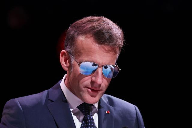 France's President Emmanuel Macron delivers a speech during the 9th World Congress Against the Death Penalty in Paris, France, on June 30, 2026. (Photo by Christophe PETIT TESSON / POOL / AFP)