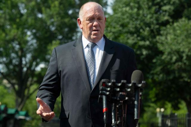 White House Border Czar Tom Homan speaks with media outside the West Wing of the White House in Washington, DC, June 30, 2026. (Photo by SAUL LOEB / AFP)