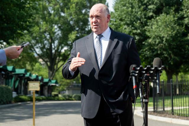 White House Border Czar Tom Homan speaks with media outside the West Wing of the White House in Washington, DC, June 30, 2026. (Photo by SAUL LOEB / AFP)