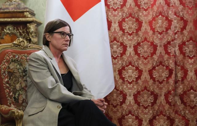President of the International Committee of the Red Cross (ICRC) Mirjana Spoljaric attends a meeting with Russia's Foreign Minister in Moscow on July 1, 2026. (Photo by Shamil Zhumatov / POOL / AFP)