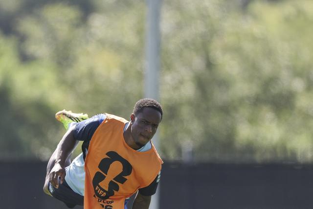 Cape Verde's forward #07 Jovane Cabral takes part in a training session at Waters Sportsplex in Tampa on July 1, 2026, ahead of the 2026 FIFA World Cup football tournament round of 32 match between Argentina and Cape Verde. (Photo by PATRICIA DE MELO MOREIRA / AFP)