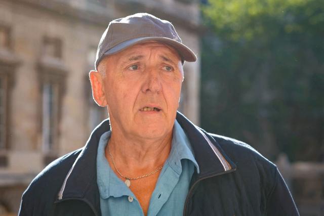 Dany Leprince arrives at Paris courthouse on July 2, 2026 ahead of the decision of the Court of Review reagarding his conviction for the 1994 murders of his brother, sister-in-law and two of their daughters in the Sarthe region of France. The Court of Review will consider the new request of Dany Leprince, sentenced to life imprisonment but who proclaims his innocence and is asking for a second trial, a new stage in the long legal saga of this famous criminal case of a quadruple murder in Sarthe in 1994. (Photo by Thomas SAMSON / AFP)