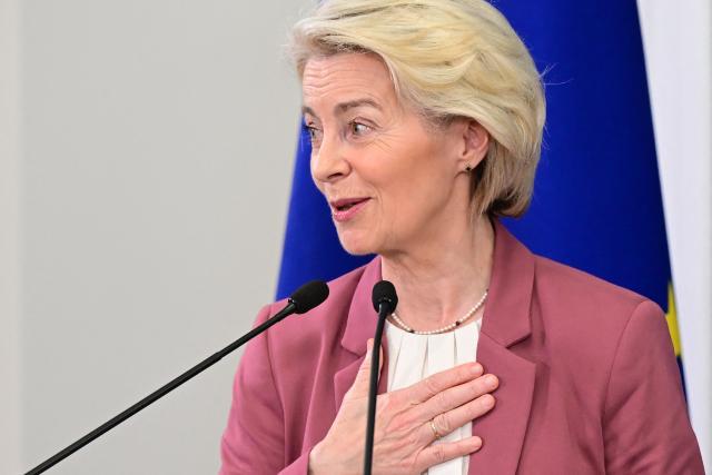 European Commission President Ursula von der Leyen attends a joint press conference with Armenian Prime Minister following their talks in Yerevan on July 2, 2026. (Photo by Karen MINASYAN / AFP)