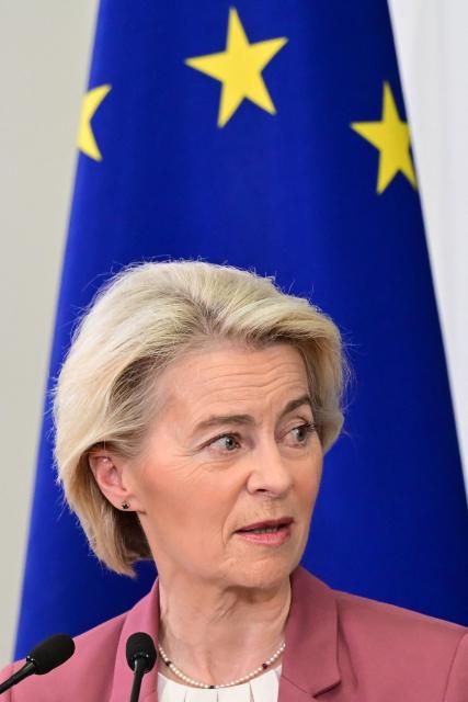 European Commission President Ursula von der Leyen attends a joint press conference with Armenian Prime Minister following their talks in Yerevan on July 2, 2026. (Photo by Karen MINASYAN / AFP)