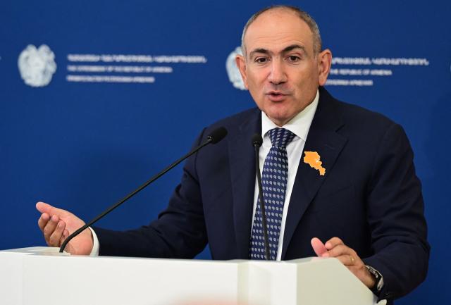 Armenian Prime Minister Nikol Pashinyan speaks during a joint press conference with European Commission President following their talks in Yerevan on July 2, 2026. (Photo by Karen MINASYAN / AFP)
