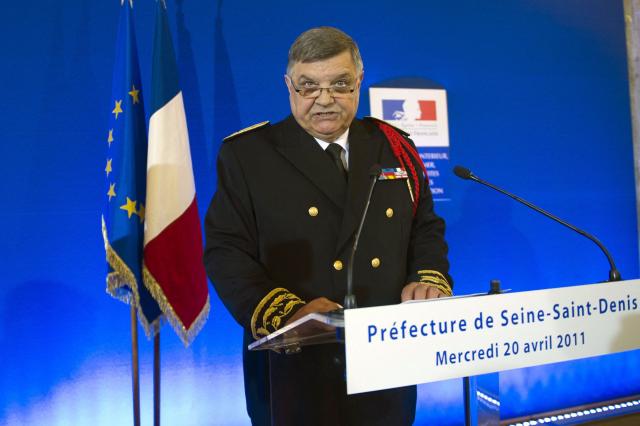 (FILES) Christian Lambert, the Prefect of Seine-Saint-Denis, delivers a speech on 20 April 2011 at the Prefecture in Bobigny to mark the first anniversary of his appointment. Christian Lambert, former head of the RAID who led the operations that resulted in the arrest of Yvan Colonna, and former prefect of Seine-Saint-Denis, has died at the age of 80, France's Interior Minister Laurent Nunez announced on July 2, 2026. (Photo by BERTRAND LANGLOIS / AFP)