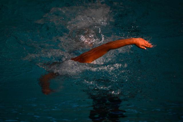 France’s Soizic Gelfmann competes in the women's 400 m freestyle final during the French national swimming championships at Saint-Etienne on July 2, 2026. (Photo by OLIVIER CHASSIGNOLE / AFP)