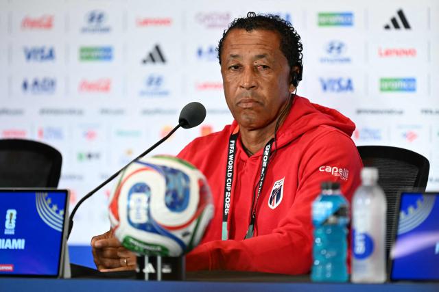 Cape Verde's head coach Bubista gives an MD-1 press conference at the Miami Stadium in Miami Gardens on July 2, 2026, on the eve of the 2026 World Cup round of 32 football match between Argentina and Cape Verde. (Photo by CHANDAN KHANNA / AFP)