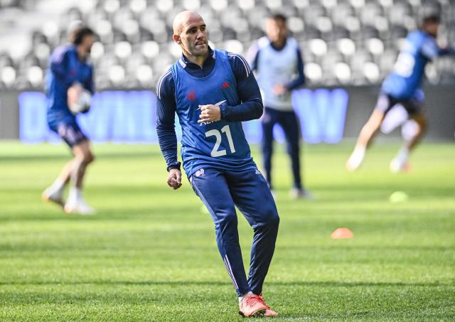 France's Maxime Lucu attends a captain's run training session at One New Zealand Stadium in Christchurch on July 3, 2026, ahead of the rugby Nations Championship match against New Zealand. (Photo by Sanka Vidanagama / AFP)