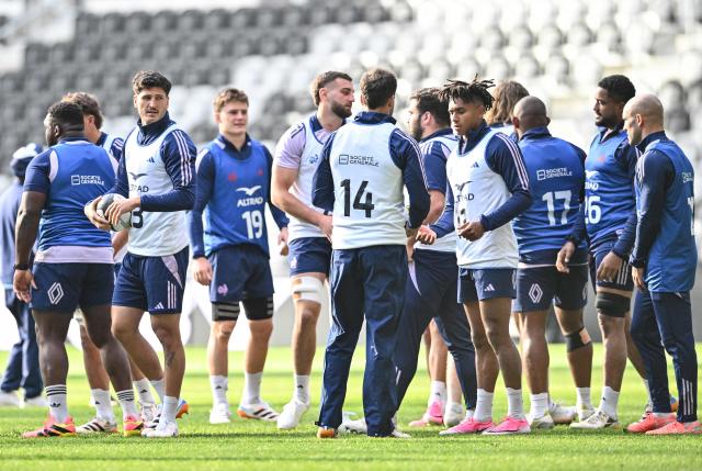 France's players attend a captain's run training session at One New Zealand Stadium in Christchurch on July 3, 2026, ahead of the rugby Nations Championship match against New Zealand. (Photo by Sanka Vidanagama / AFP)
