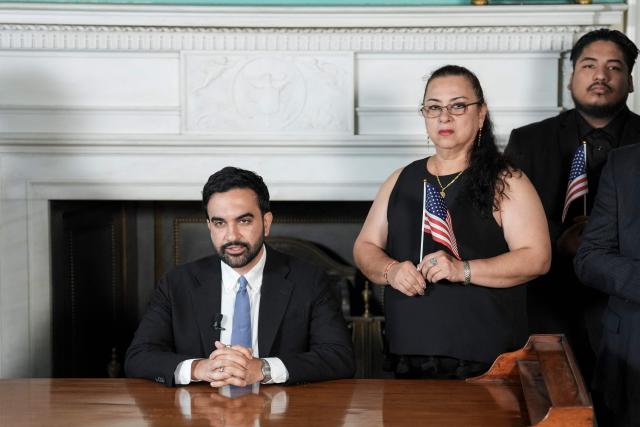 New York City Mayor Zohran Mamdani delivers remarks during a ceremony marking the 250th anniversary of US independence at City Hall in New York on July 3, 2026. (Photo by Anna CONNORS / POOL / AFP)