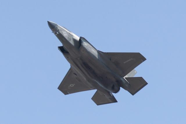 A US Marine Corps F-35B Lightning II fighter jet flys over Washington, DC, on July 3, 2026, ahead of the upcoming July 4 holiday. (Photo by Jemal COUNTESS / AFP)