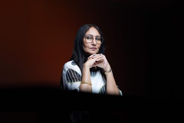 Mauritian author Ananda Devi poses during a photo session in Paris on July 3, 2026. (Photo by Joel Saget / AFP)