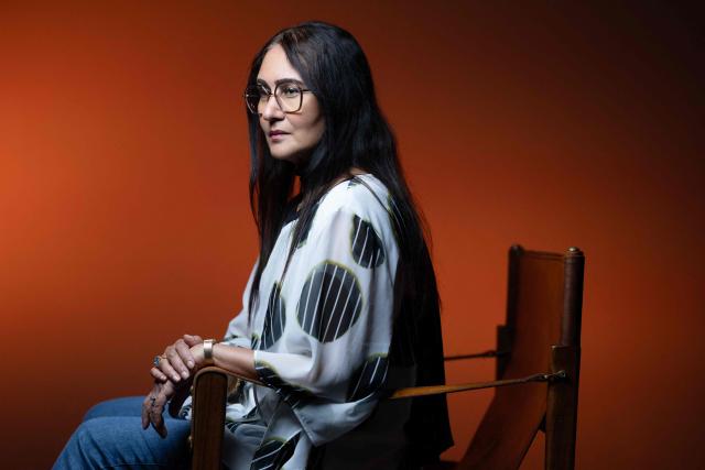 Mauritian author Ananda Devi poses during a photo session in Paris on July 3, 2026. (Photo by Joel Saget / AFP)