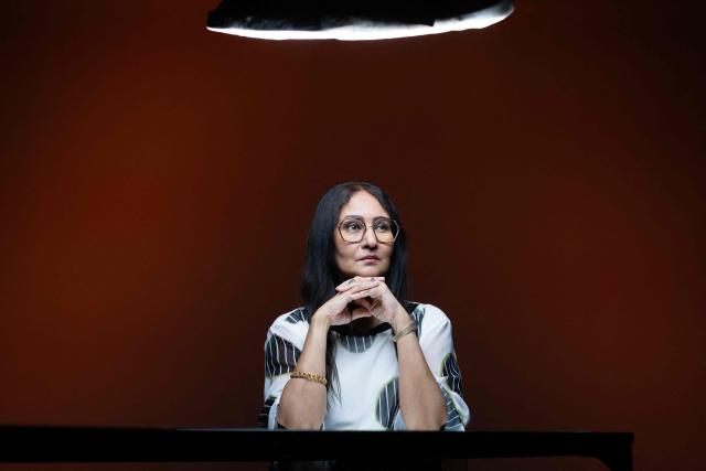 Mauritian author Ananda Devi poses during a photo session in Paris on July 3, 2026. (Photo by Joel Saget / AFP)