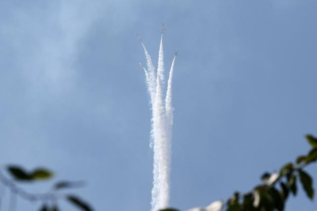 A US Air Force Thunderbirds demonstration squadron flies over Washington, DC, on July 3, 2026, ahead of the upcoming July 4 holiday. (Photo by Jemal COUNTESS / AFP)