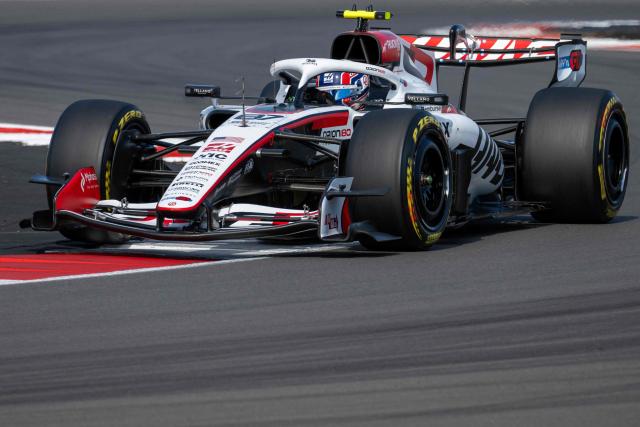 Haas F1 Team's British driver Oliver Bearman drives during the sprint qualifying session ahead of the Formula One British Grand Prix at the Silverstone motor racing circuit in Silverstone, central England, on July 3, 2026. (Photo by Ben STANSALL / AFP)