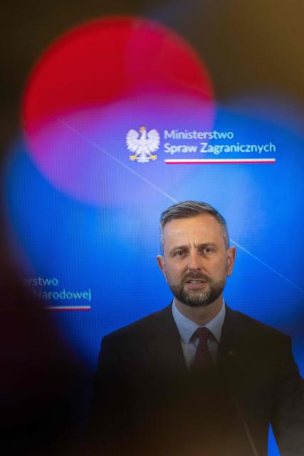 Poland's Deputy Prime Minister and Minister of Defence Wladyslaw Kosiniak Kamysz attends the press conference at the Prime Minister's Chancellery building in Warsaw on July 3, 2026. (Photo by Wojtek RADWANSKI / AFP)