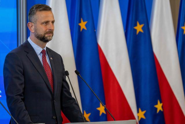 Poland's Deputy Prime Minister and Minister of Defence Wladyslaw Kosiniak Kamysz attends the press conference at the Prime Minister's Chancellery building in Warsaw on July 3, 2026. (Photo by Wojtek RADWANSKI / AFP)