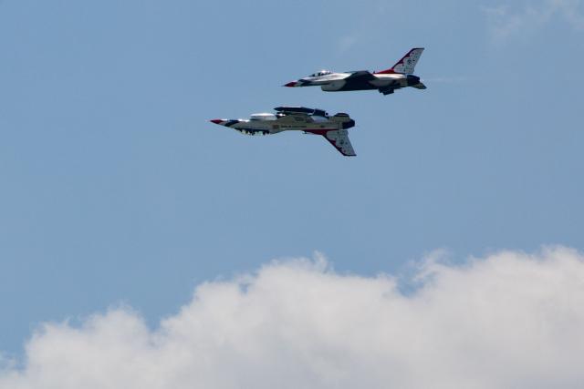 A US Air Force Thunderbirds demonstration squadron flies over Washington, DC, on July 3, 2026, ahead of the upcoming July 4 holiday. (Photo by Amid FARAHI / AFP)