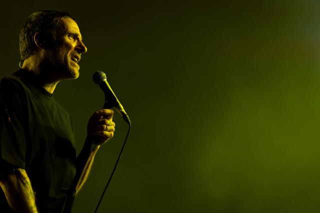 Singer Jason Williamson of British post-punk band Sleaford Mods performs on stage during the 36th edition of the Les Eurockeennes de Belfort music festival, in Sermamagny, eastern France, on July 3, 2026. (Photo by ROMEO BOETZLE / AFP)