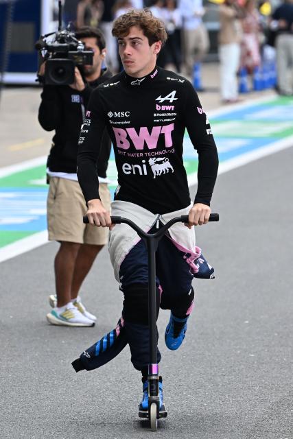 Alpine's Argentinian driver Franco Colapinto in the pits before the sprint race ahead of the Formula One British Grand Prix at the Silverstone motor racing circuit in Silverstone, central England, on July 4, 2026. (Photo by PETER POWELL / POOL / AFP)