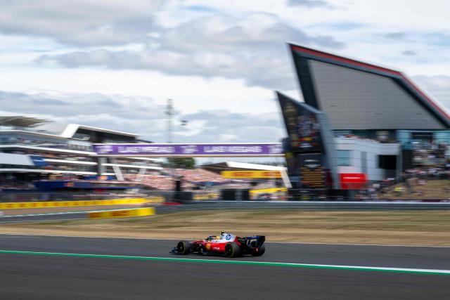 Ferrari's British driver Lewis Hamilton drives during the sprint race ahead of the Formula One British Grand Prix at the Silverstone motor racing circuit in Silverstone, central England, on July 4, 2026. (Photo by Andrej ISAKOVIC / AFP)