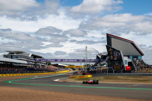 Ferrari's British driver Lewis Hamilton drives during the sprint race ahead of the Formula One British Grand Prix at the Silverstone motor racing circuit in Silverstone, central England, on July 4, 2026. (Photo by Andrej ISAKOVIC / AFP)