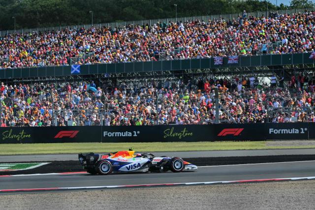 Racing Bulls' New Zealand driver Liam Lawson takes part in the qualifying session ahead of the Formula One British Grand Prix at the Silverstone motor racing circuit in Silverstone, central England, on July 4, 2026. (Photo by Andrej ISAKOVIC / AFP)