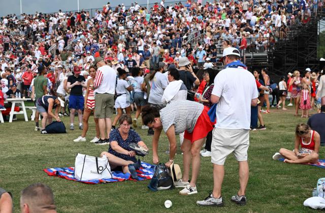 People attend the “Salute to America 250” Independence Day celebrations on the National Mall in Washington, DC, on July 4, 2026. The nation is marking the 250th anniversary of the United States Declaration of Indpendence. (Photo by Alex WROBLEWSKI / AFP)