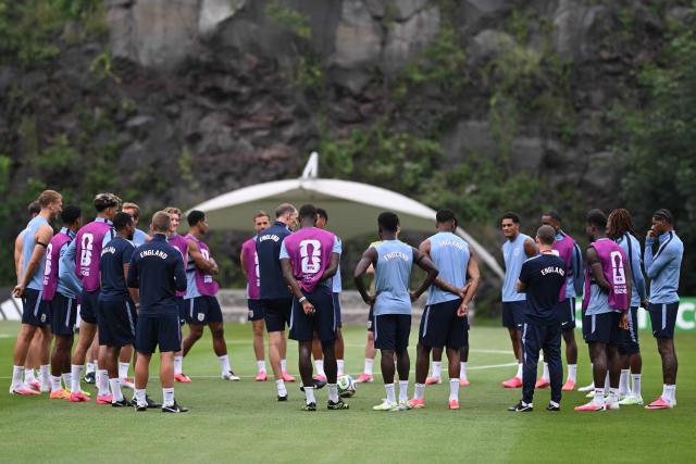 England's players take part in a training session at the Pumas training grounds in Mexico City on July 4, 2026, on the eve of the 2026 World Cup round of 16 football match between Mexico and England. (Photo by CARL DE SOUZA / AFP)