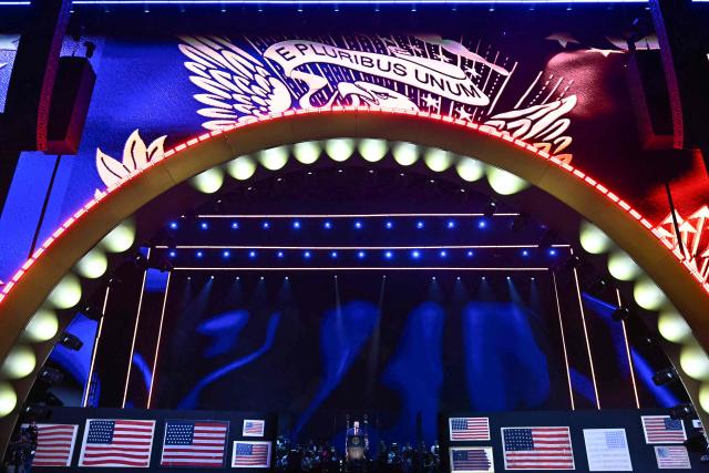 US President Donald Trump speaks during the "Salute to America" Independence Day celebration on the National Mall in Washington, DC, on July 4, 2026. The nation is marking the 250th anniversary of the United States Declaration of Indpendence. (Photo by Kent NISHIMURA / AFP)