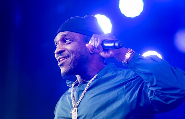 Rapper Pusha T of US duo Clipse performs on the Orange Stage at the Roskilde Festival in Roskilde, Denmark on July 4, 2026. (Photo by Torben Christensen / Ritzau Scanpix / AFP) / Denmark OUT