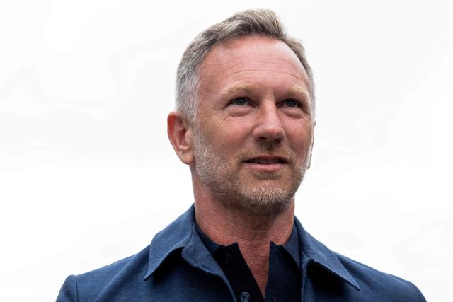 Former Red Bull Racing team principal Christian Horner arrives in the paddock ahead of the Formula One British Grand Prix at the Silverstone motor racing circuit in Silverstone, central England, on July 5, 2026. (Photo by Ben STANSALL / AFP)