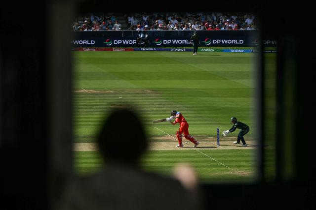 England's captain Nat Sciver-Brunt (L) bats during the ICC Women's T20 cricket world cup 2026 final between Australia and England, at Lord's in London on July 5, 2026. (Photo by JUSTIN TALLIS / AFP)