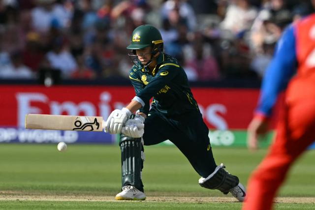 Australia's Phoebe Litchfield plays a shot during the ICC Women's T20 cricket world cup 2026 final between Australia and England, at Lord's in London on July 5, 2026. (Photo by JUSTIN TALLIS / AFP)
