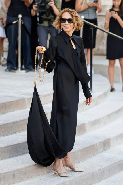 US actress Marisa Berenson arrives for the Schiaparelli Women Haute Couture Fall/Winter 2026-2027 collection as part of the Paris Fashion Week, in Paris, on July 6, 2026. (Photo by GEOFFROY VAN DER HASSELT / AFP)