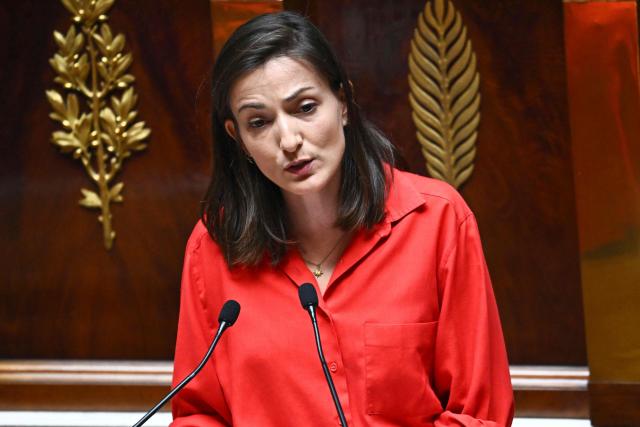 Ecologiste et Social's MP Marie-Charlotte Garin speaks during a voting session on a no-confidence motion tabled by France's ecologist party Les Ecologistes at the National Assembly, France's lower house of parliament in Paris on July 6, 2026. (Photo by JULIEN DE ROSA / AFP)