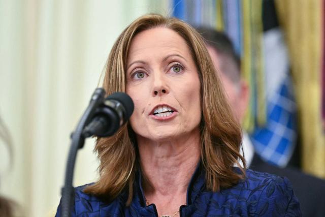 Chair and Chief Executive Officer at Nasdaq Adena Friedman speaks during the launch of Trump investment accounts in the Oval Office of the White House in Washington, DC, on July 6, 2026. Trump accounts are a new type of tax-deferred investment accounts for children. (Photo by Mandel NGAN / AFP)