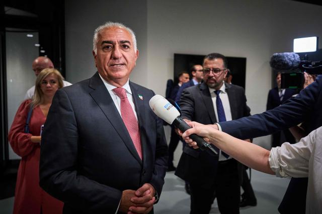 Son of Iran's last shah, opposition figure Prince Reza Pahlavi (L) speaks to the press as he takes part in a roundtable discussion regarding the situation in Iran at the Dutch parliament in The Hague on July 6, 2026. (Photo by Phil Nijhuis / ANP / AFP) / Netherlands OUT