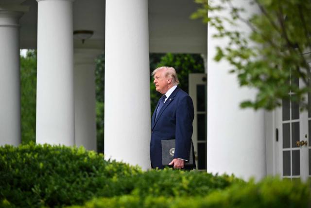 US President Donald Trump arrives during a Rose Garden Club event on the Rose Garden of the White House in Washington, DC, on July 6, 2026. Trump accounts are a new type of tax-deferred investment accounts for children. (Photo by Mandel NGAN / AFP)