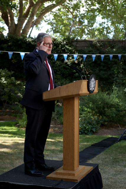 Britain's Prime Minister Keir Starmer speaks during a reception for NHS staff at 10 Downing Street in London on July 6, 2026. (Photo by Dan Kitwood / POOL / AFP)